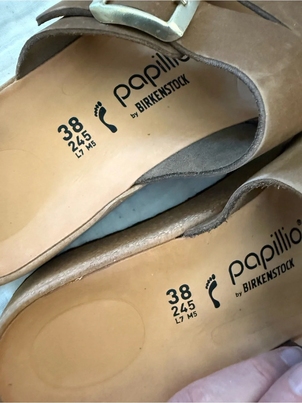 NWT Birkenstock Papillio Almina Nubuck Leather Sandals Size 38 Medium/Narrow